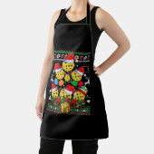 Pickleball Weihnachtsbaum Ugly Sweater Santa Paddl Schürze (InSitu)