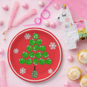 Pickleball-Weihnachtsbaum-Xmas-Party Pappteller (Party)