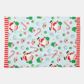 Pickleball-Weihnachtsfeier Geschirrtuch (Horizontal)