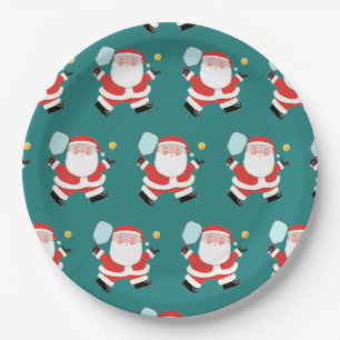 Pickleball-Weihnachtsfeier-Papierteller Pappteller