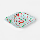 Pickleball Weihnachtsfeier Pappteller (Gewinkelt)