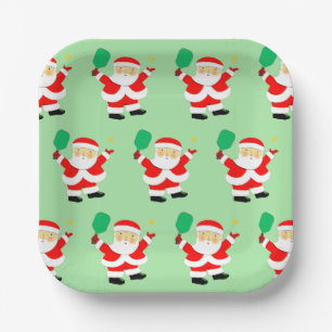 Pickleball-Weihnachtsfeier Pappteller