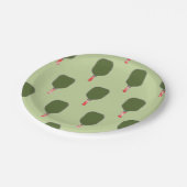 Pickleball Weihnachtsfeier Pappteller (Schrägansicht)