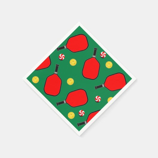 Pickleball Weihnachtsfeier Serviette (Ecke)