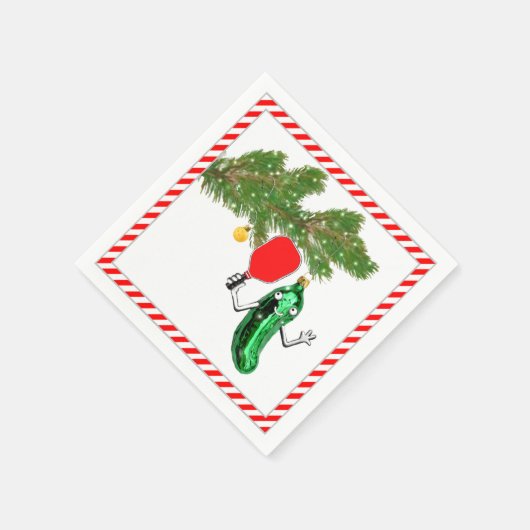 Pickleball Weihnachtsfeier Serviette (Ecke)