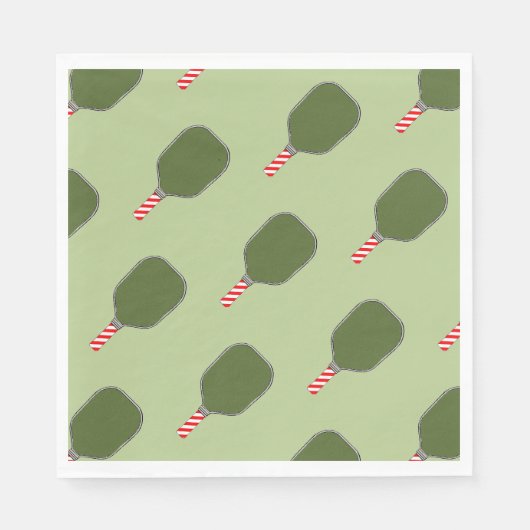 Pickleball-Weihnachtsfeier Serviette (Vorderseite)