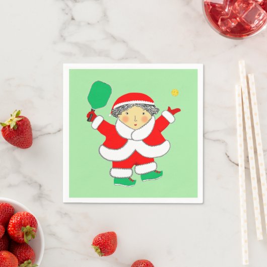 Pickleball Weihnachtsfeier Serviette (Beispiel)