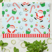 Pickleball Weihnachtsfeiertag Geschirrtuch (Gefaltet)