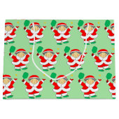Pickleball Weihnachtsfeiertag Große Geschenktüte (Vorderseite)
