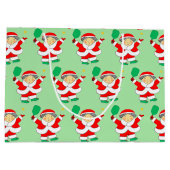 Pickleball Weihnachtsfeiertag Große Geschenktüte (Rückseite)