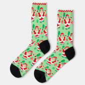 Pickleball Weihnachtsfeiertag Socken (Linkes Detail)