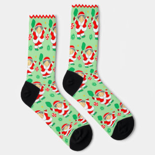 Pickleball Weihnachtsfeiertag Socken