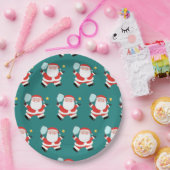 Pickleball Weihnachtsfeiertagen Pappteller (Party)