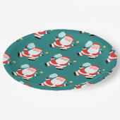 Pickleball Weihnachtsfeiertagen Pappteller (Schrägansicht)