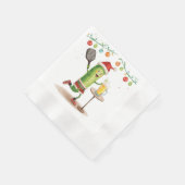Pickleball Weihnachtsfest mit Bier Serviette (Ecke)