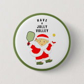 Pickleball Weihnachtsgeschenk Button (Vorderseite)