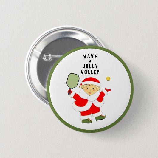 Pickleball-Weihnachtsgeschenk Button (Vorne & Hinten)