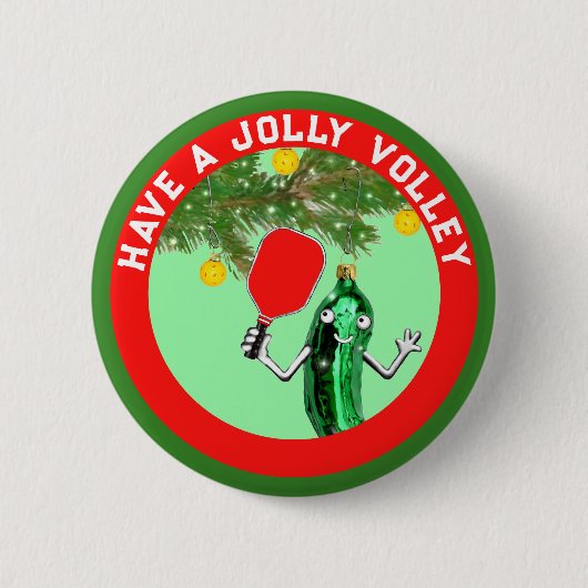 Pickleball Weihnachtsgeschenk-Button Button (Vorderseite)