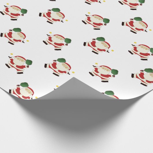 Pickleball Weihnachtsgeschenk Geschenkpapier (Ecke)