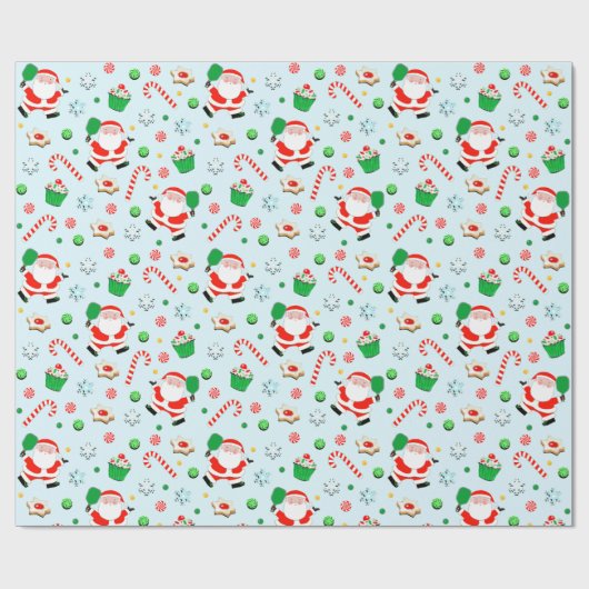 Pickleball Weihnachtsgeschenk Geschenkpapier (Flach)