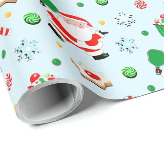Pickleball Weihnachtsgeschenk Geschenkpapier (Rolleneckpunkt)