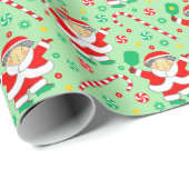 Pickleball Weihnachtsgeschenk Geschenkpapier (Rolleneckpunkt)