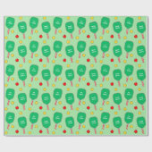 Pickleball Weihnachtsgeschenk Geschenkpapier (Flach)