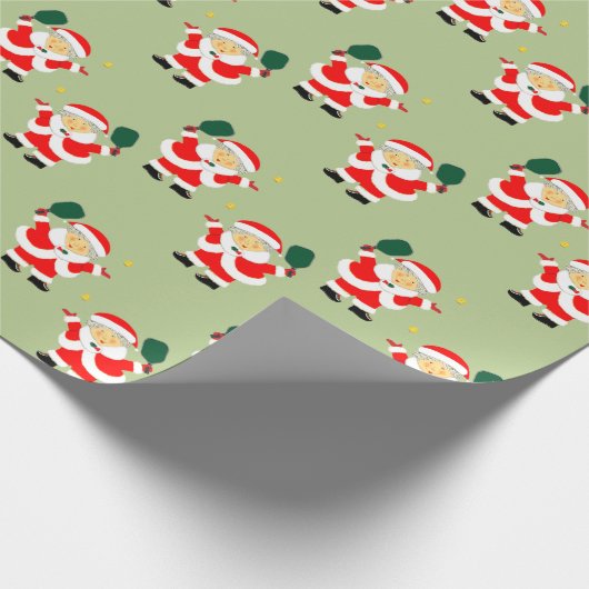 Pickleball Weihnachtsgeschenk Geschenkpapier (Ecke)
