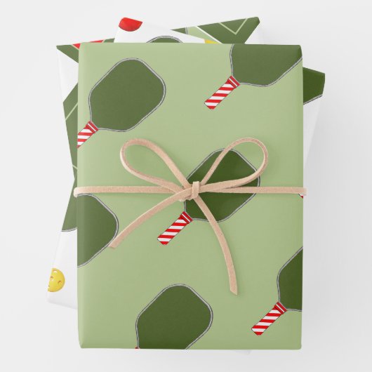 Pickleball Weihnachtsgeschenk Geschenkpapier Set (Beispiel)