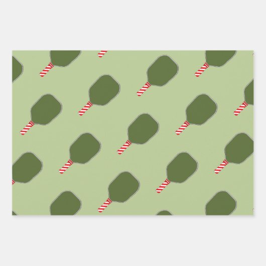 Pickleball Weihnachtsgeschenk Geschenkpapier Set (Vorderseite)