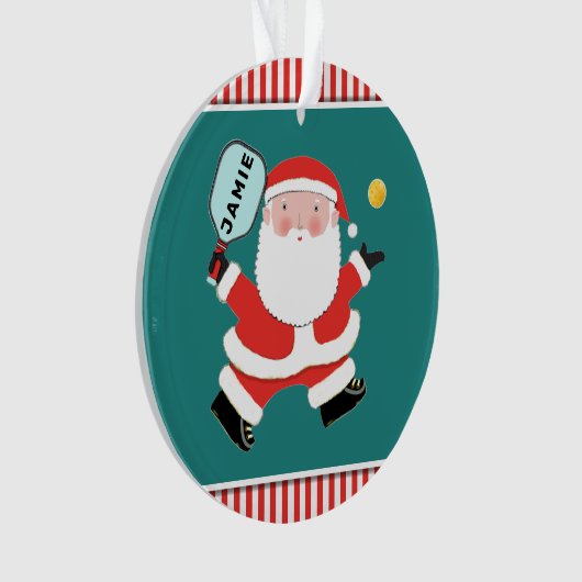 Pickleball Weihnachtsgeschenk Ornament (Vorderseite)