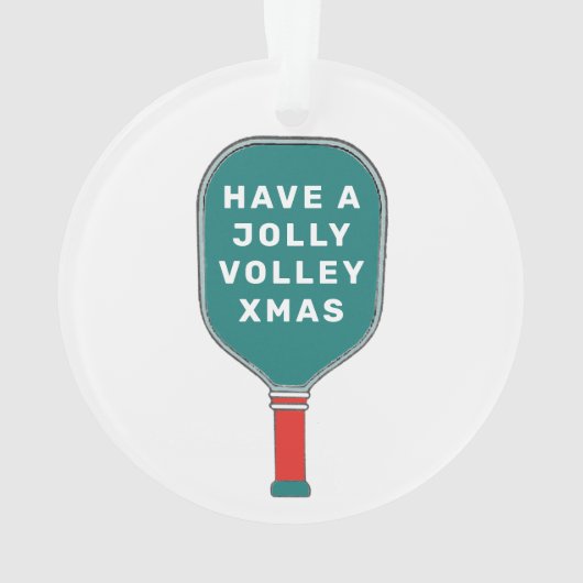 Pickleball Weihnachtsgeschenk Ornament (Rückseite)
