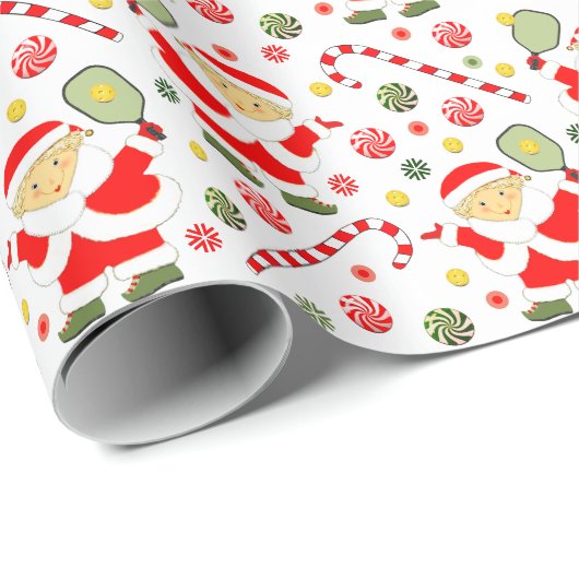 Pickleball-Weihnachtsgeschenk-Verpackungspapier Geschenkpapier (Rolleneckpunkt)