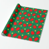 Pickleball Weihnachtsgeschenk Wrapping Paper Geschenkpapier (Ungerollt)