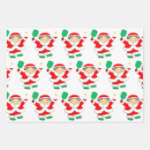 Pickleball Weihnachtsgeschenk Wrapping Paper Geschenkpapier Set (Vorderseite 3)