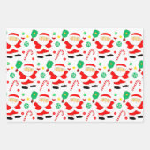 Pickleball Weihnachtsgeschenk Wrapping Paper Geschenkpapier Set (Vorderseite 3)