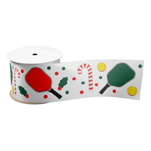 Pickleball Weihnachtsgeschenke Satin Ribbon Satinband (Spule)