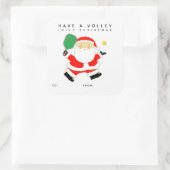Pickleball Weihnachtsgeschenke Tags Quadratischer Aufkleber (Tasche)