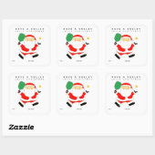 Pickleball Weihnachtsgeschenke Tags Quadratischer Aufkleber (Blatt)