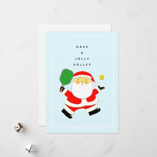 Pickleball Weihnachtsgeschenkkarte Feiertagskarte (Vorderseite/Rückseite Beispiel)