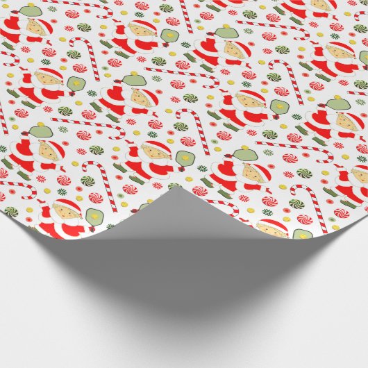 Pickleball Weihnachtsgeschenkpapier Geschenkpapier (Ecke)