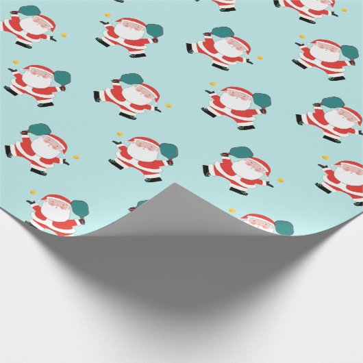 Pickleball Weihnachtsgeschenkpapier Geschenkpapier (Ecke)