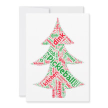 Pickleball Weihnachtskarte