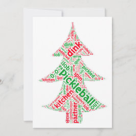 Pickleball Weihnachtskarte Feiertagskarte