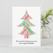 Pickleball Weihnachtskarte Feiertagskarte (Stehend Vorderseite)