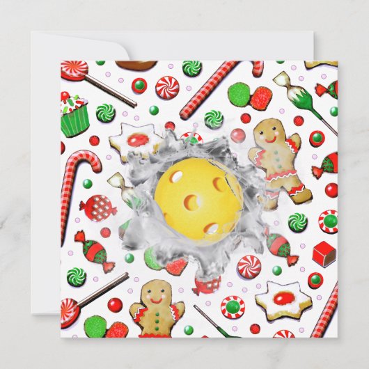 Pickleball Weihnachtskarten (Vorderseite)