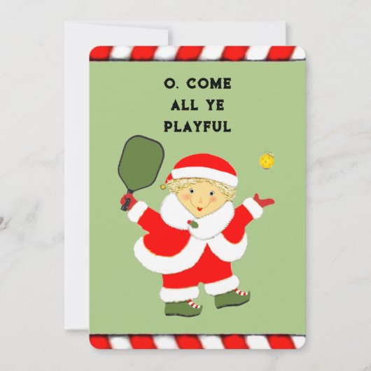 Pickleball Weihnachtskarten Feiertagskarte (Vorderseite)