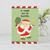 Pickleball Weihnachtskarten Feiertagskarte (Stehend Vorderseite)