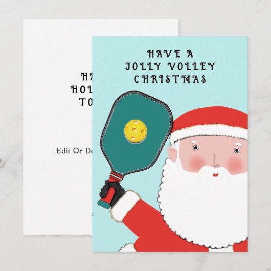Pickleball Weihnachtskarten Feiertagskarte (Vorne/Hinten)