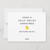 Pickleball Weihnachtskarten Feiertagskarte (Rückseite)